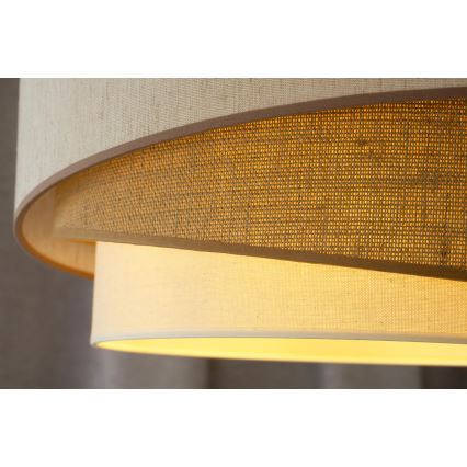 Duolla - Lestenec KOBO 1xE27/15W/230V pr. 45 cm bež/rjava/bela