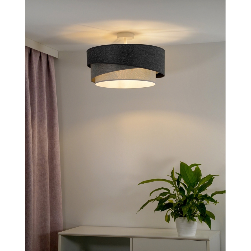 Duolla - Lestenec KOBO 1xE27/15W/230V pr. 45 cm siva/bela