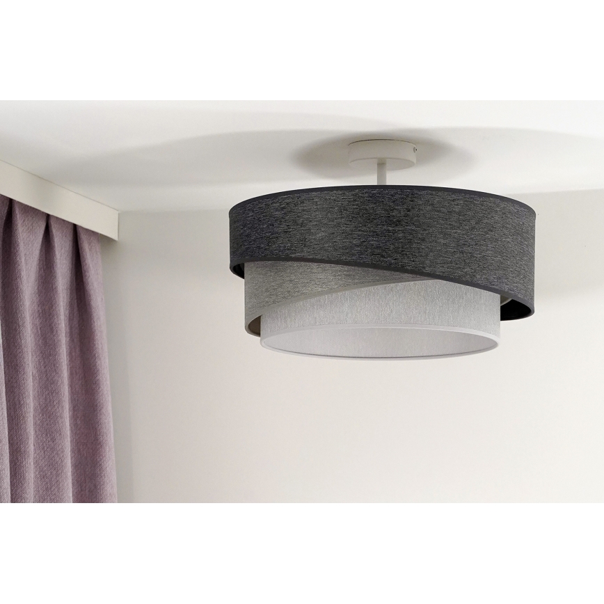 Duolla - Lestenec KOBO 1xE27/15W/230V pr. 45 cm siva/bela