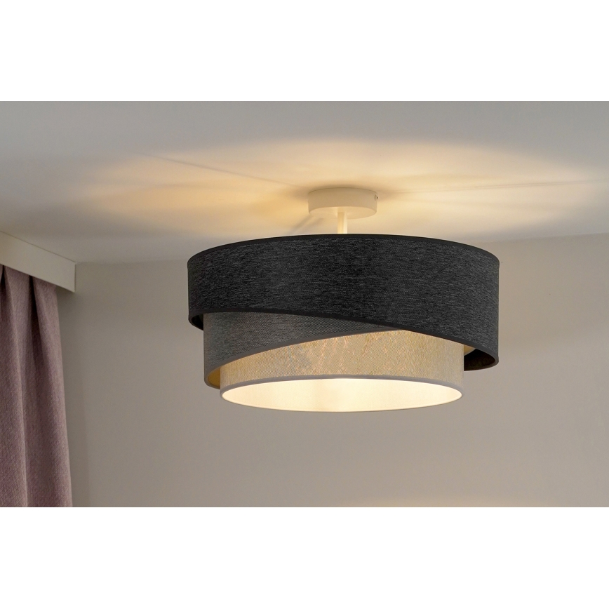 Duolla - Lestenec KOBO 1xE27/15W/230V pr. 45 cm siva/bela