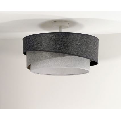 Duolla - Lestenec KOBO 1xE27/15W/230V pr. 45 cm siva/bela