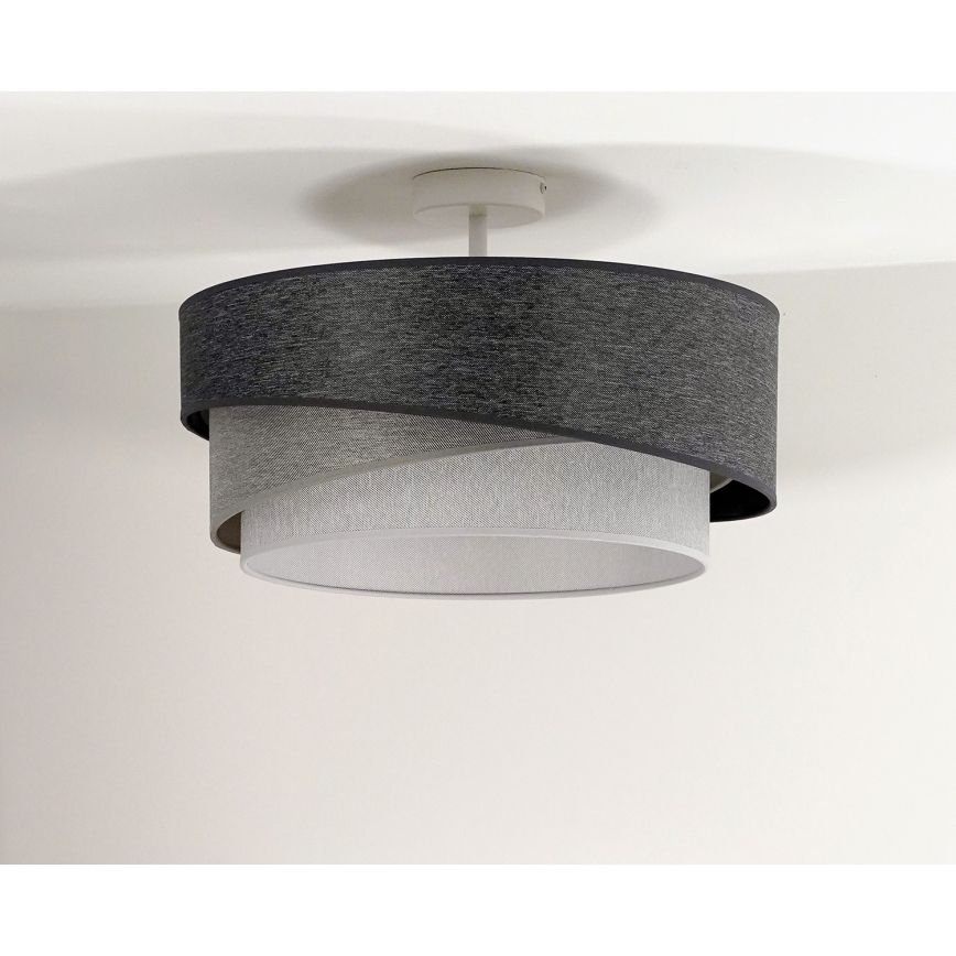 Duolla - Lestenec KOBO 1xE27/15W/230V pr. 45 cm siva/bela