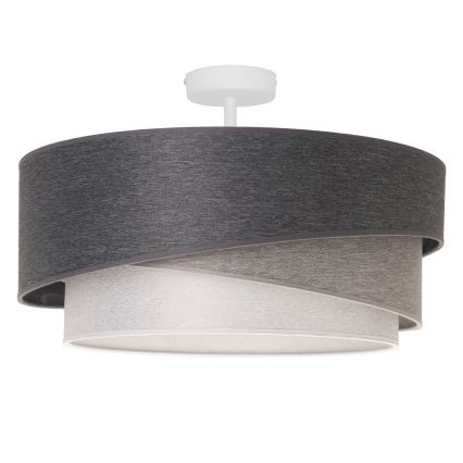 Duolla - Lestenec KOBO 1xE27/15W/230V pr. 45 cm siva/bela