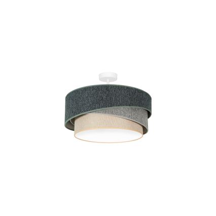 Duolla - Lestenec KOBO ECO RECYCLING 1xE27/15W/230V pr. 45 cm zelena/siva/krem barva