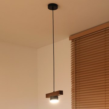 Duolla - Lestenec na kablu IRONLINE 1xGX53/3W/230V bor hrast/črna