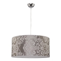 Duolla - Lestenec na vrvici ALTO 1xE27/40W/230V pr. 45 cm srebrna