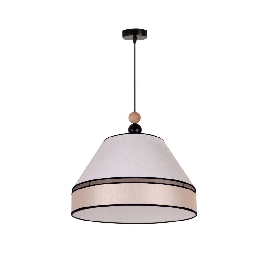 Duolla - Lestenec na vrvici AVIGNON 1xE27/15W/230V premer 50 cm bež