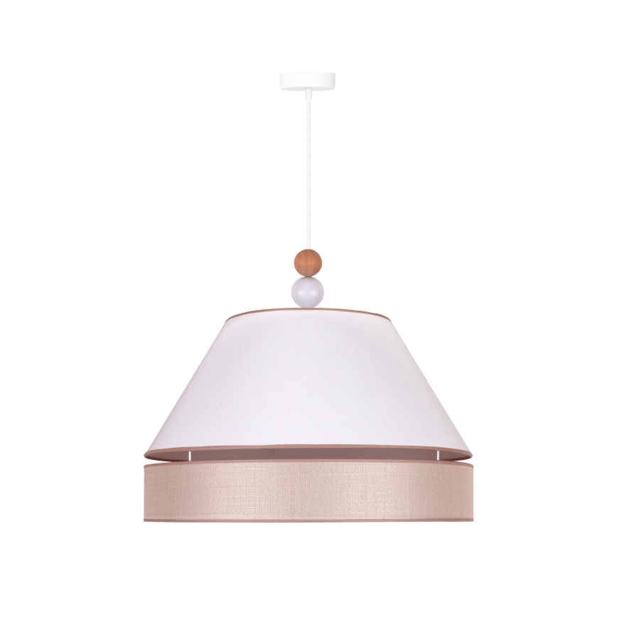Duolla - Lestenec na vrvici AVIGNON 1xE27/15W/230V premer 60 cm bela/bež