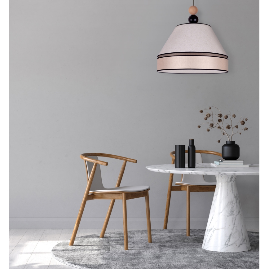 Duolla - Lestenec na vrvici AVIGNON 1xE27/15W/230V premer 60 cm bež