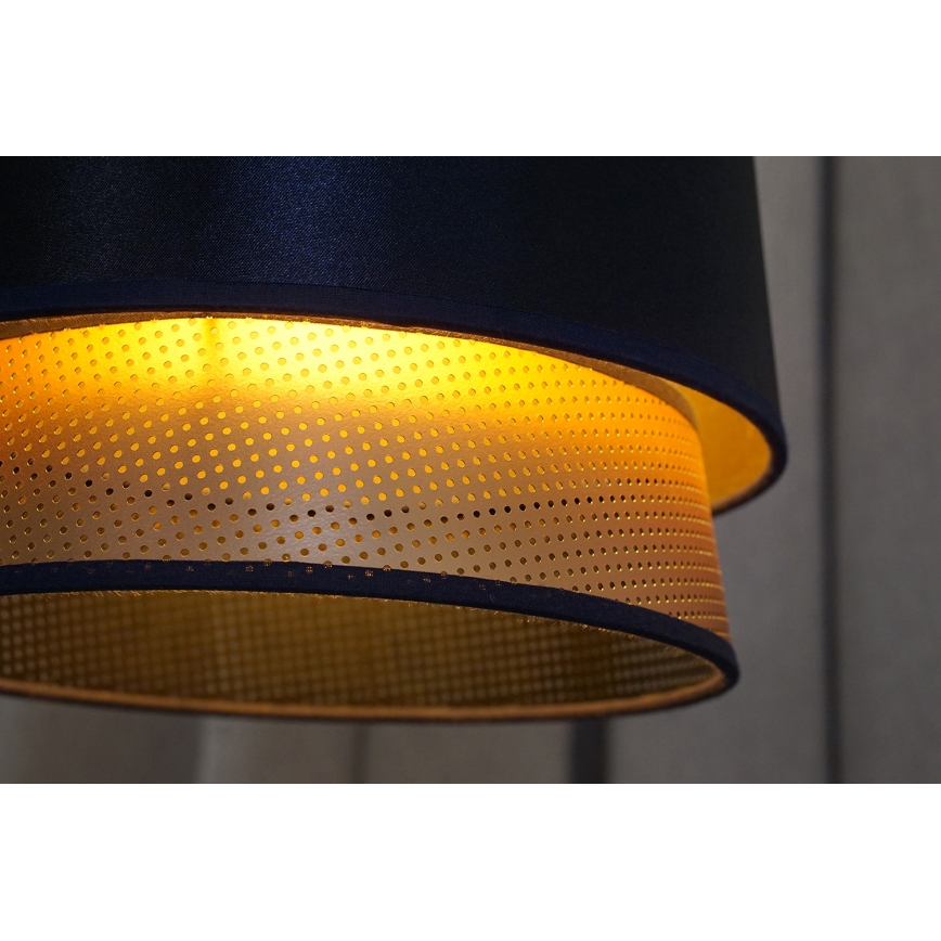 Duolla - Lestenec na vrvici BELL SHINY 1xE27/15W/230V pr. 25 cm modra/baker