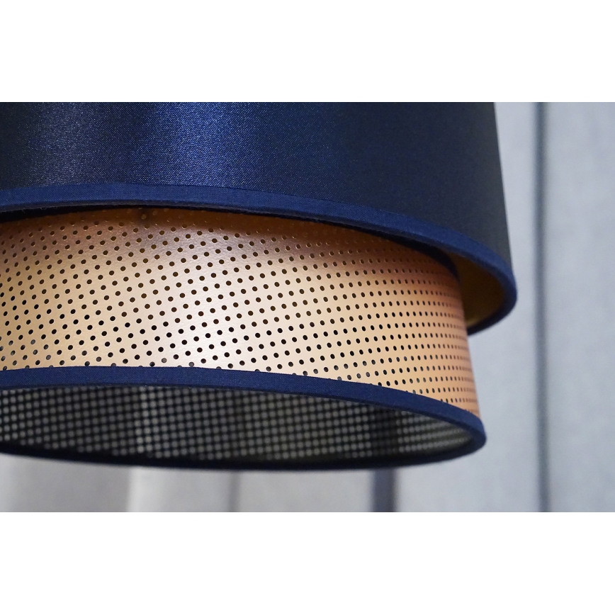Duolla - Lestenec na vrvici BELL SHINY 1xE27/15W/230V pr. 25 cm modra/baker