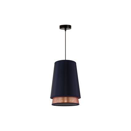Duolla - Lestenec na vrvici BELL SHINY 1xE27/15W/230V pr. 25 cm modra/baker