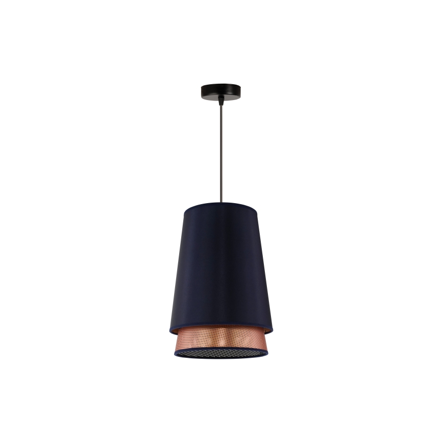 Duolla - Lestenec na vrvici BELL SHINY 1xE27/15W/230V pr. 25 cm modra/baker