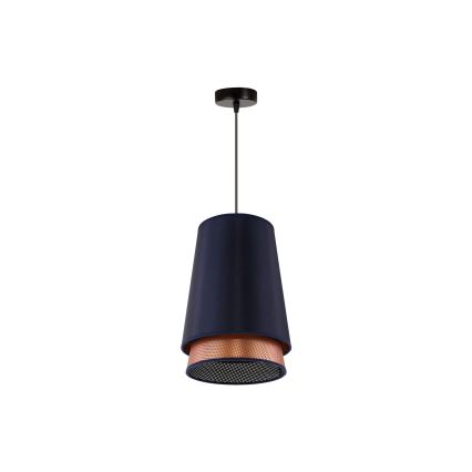 Duolla - Lestenec na vrvici BELL SHINY 1xE27/15W/230V pr. 25 cm modra/baker