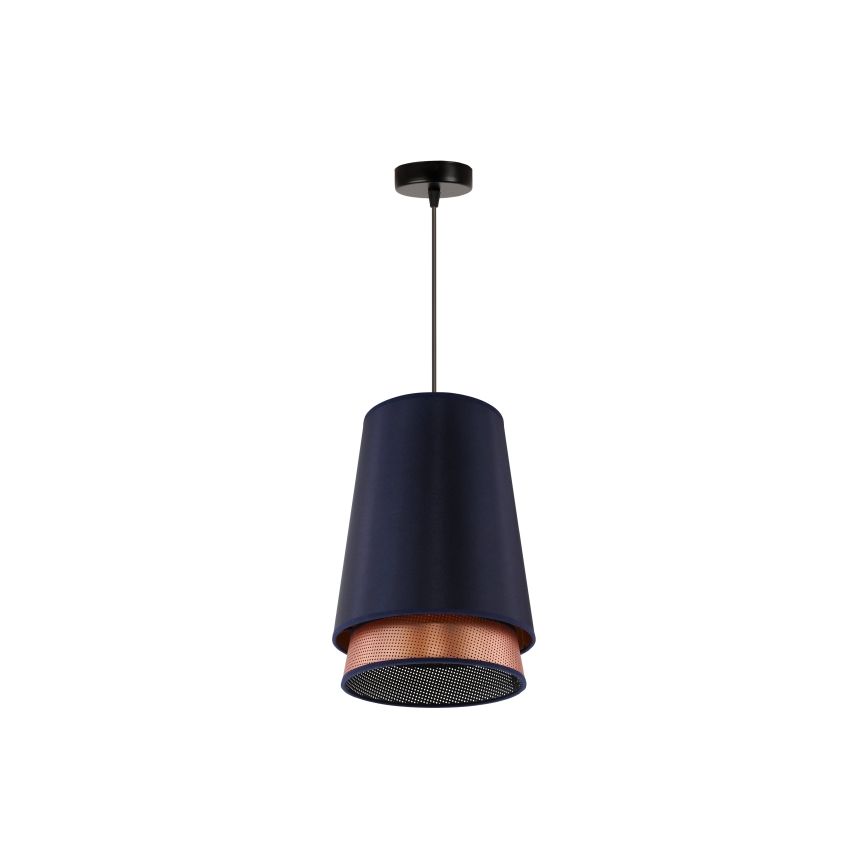 Duolla - Lestenec na vrvici BELL SHINY 1xE27/15W/230V pr. 25 cm modra/baker