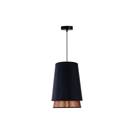 Duolla - Lestenec na vrvici BELL SHINY 1xE27/15W/230V pr. 25 cm modra/baker