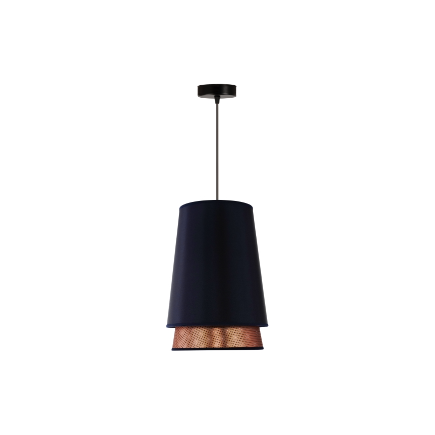 Duolla - Lestenec na vrvici BELL SHINY 1xE27/15W/230V pr. 25 cm modra/baker