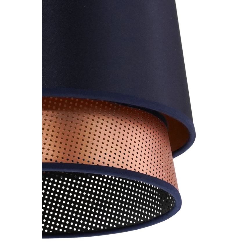 Duolla - Lestenec na vrvici BELL SHINY 1xE27/15W/230V pr. 25 cm modra/baker
