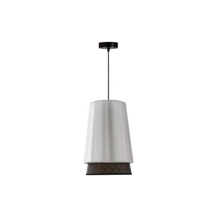 Duolla - Lestenec na vrvici BELL SHINY 1xE27/15W/230V pr. 25 cm srebrna/črna