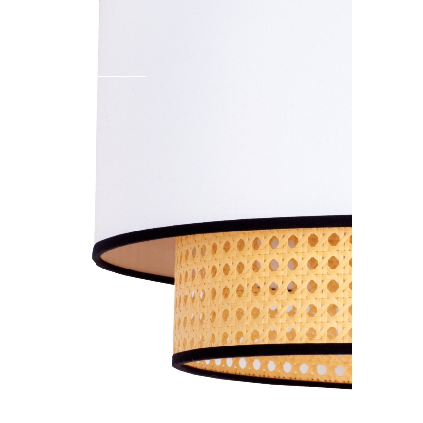 Duolla - Lestenec na vrvici BOHO 1xE27/15W/230V pr. 45 cm bela/ratan