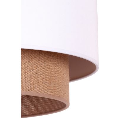 Duolla - Lestenec na vrvici BOHO 1xE27/15W/230V pr. 45 cm bela/rjava