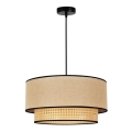 Duolla - Lestenec na vrvici BOHO 1xE27/15W/230V pr. 45 cm bež/ratan