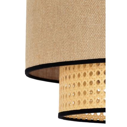 Duolla - Lestenec na vrvici BOHO 1xE27/15W/230V pr. 45 cm bež/ratan