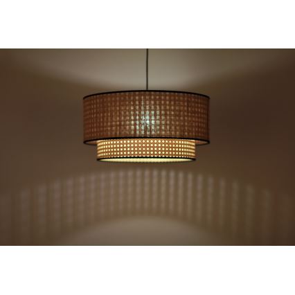 Duolla - Lestenec na vrvici BOHO 1xE27/15W/230V pr. 45 cm bež/ratan