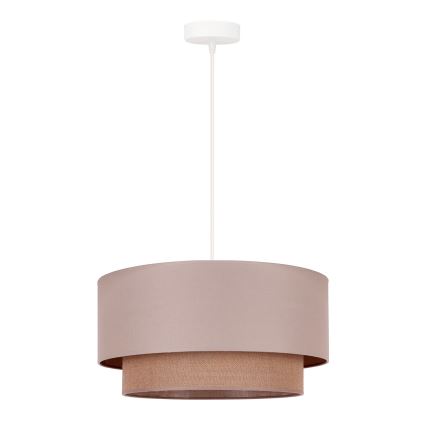 Duolla - Lestenec na vrvici BOHO 1xE27/15W/230V pr. 45 cm bež/rjava