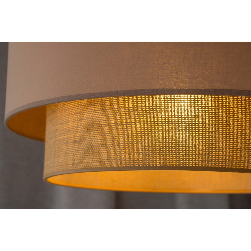 Duolla - Lestenec na vrvici BOHO 1xE27/15W/230V pr. 45 cm bež/rjava