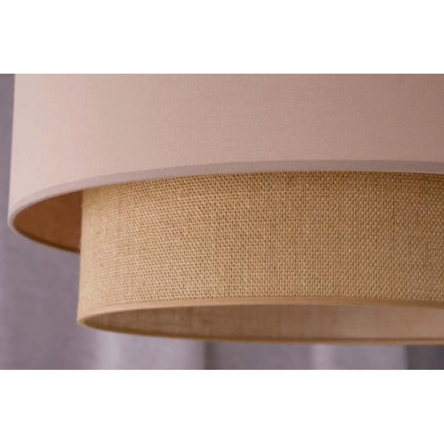 Duolla - Lestenec na vrvici BOHO 1xE27/15W/230V pr. 45 cm bež/rjava