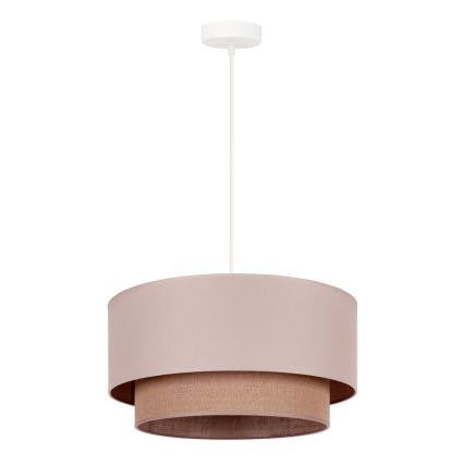 Duolla - Lestenec na vrvici BOHO 1xE27/15W/230V pr. 45 cm bež/rjava