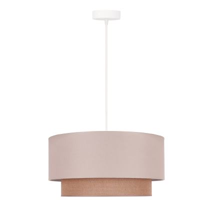 Duolla - Lestenec na vrvici BOHO 1xE27/15W/230V pr. 45 cm bež/rjava