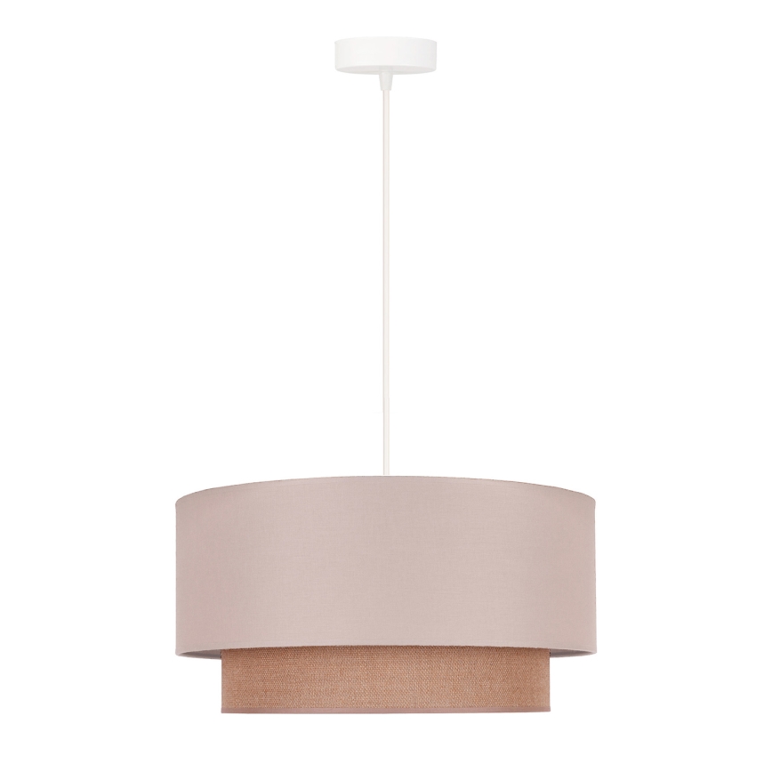 Duolla - Lestenec na vrvici BOHO 1xE27/15W/230V pr. 45 cm bež/rjava