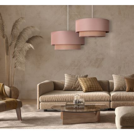 Duolla - Lestenec na vrvici BOHO 1xE27/15W/230V pr. 45 cm bež/rjava
