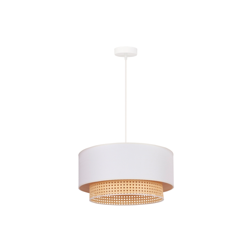 Duolla - Lestenec na vrvici BOHO 1xE27/15W/230V pr. 45 cm bež/zlata