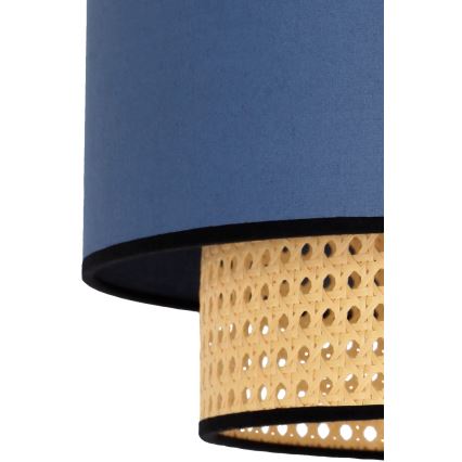 Duolla - Lestenec na vrvici BOHO 1xE27/15W/230V pr. 45 cm modra/ratan
