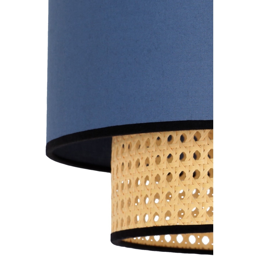 Duolla - Lestenec na vrvici BOHO 1xE27/15W/230V pr. 45 cm modra/ratan