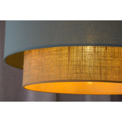 Duolla - Lestenec na vrvici BOHO 1xE27/15W/230V pr. 45 cm zelena/rjava