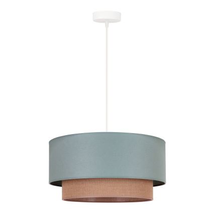 Duolla - Lestenec na vrvici BOHO 1xE27/15W/230V pr. 45 cm zelena/rjava