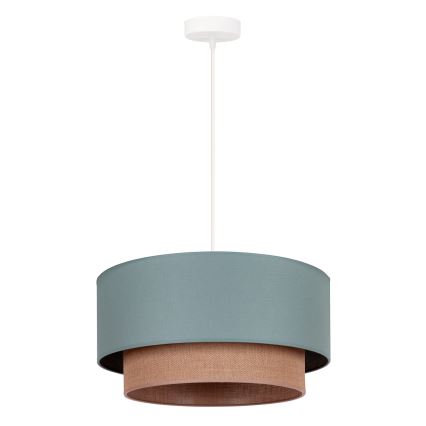 Duolla - Lestenec na vrvici BOHO 1xE27/15W/230V pr. 45 cm zelena/rjava