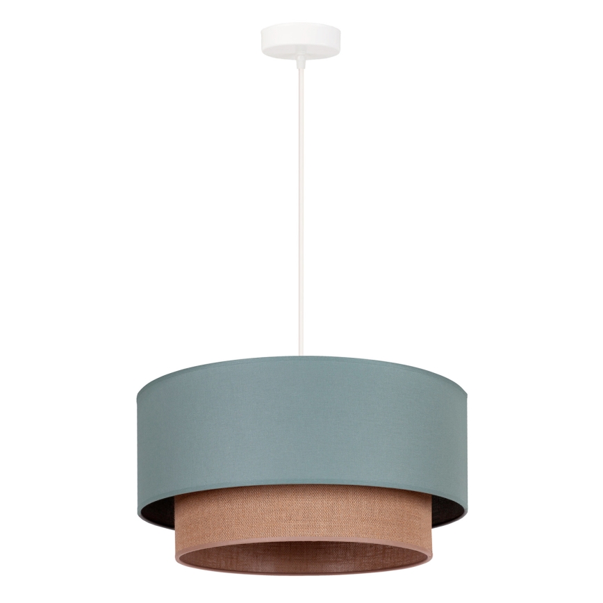 Duolla - Lestenec na vrvici BOHO 1xE27/15W/230V pr. 45 cm zelena/rjava