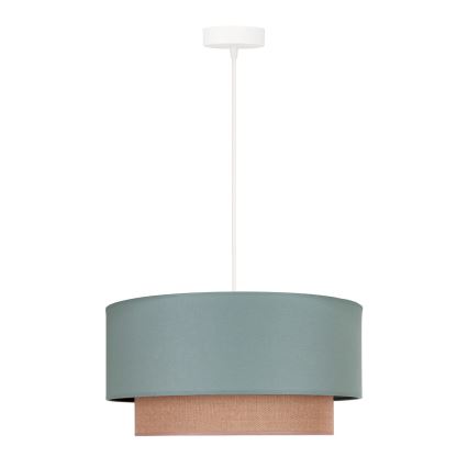 Duolla - Lestenec na vrvici BOHO 1xE27/15W/230V pr. 45 cm zelena/rjava