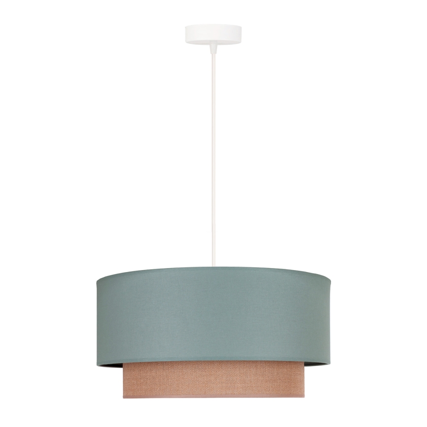 Duolla - Lestenec na vrvici BOHO 1xE27/15W/230V pr. 45 cm zelena/rjava
