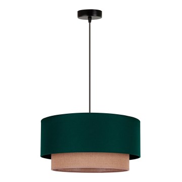 Duolla - Lestenec na vrvici BOHO 1xE27/15W/230V pr. 45 cm zelena/rjava