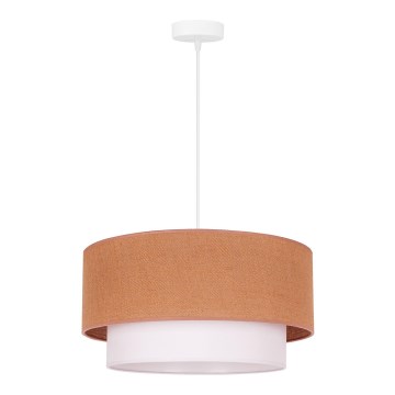 Duolla - Lestenec na vrvici BOHO 1xE27/40W/230V pr. 45 cm bež/bela