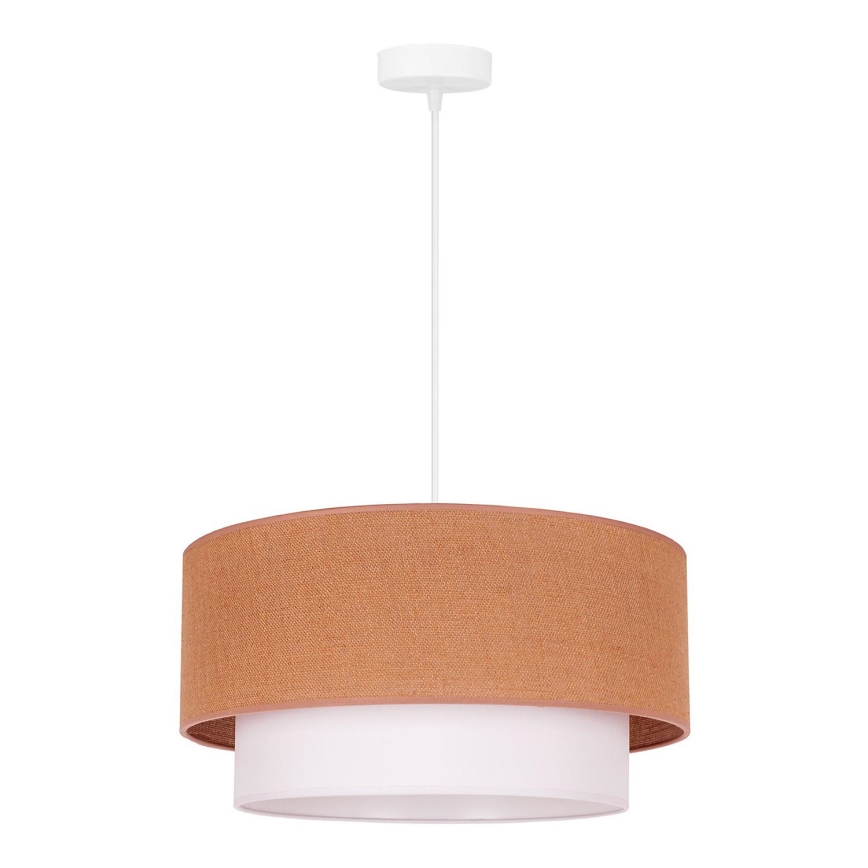 Duolla - Lestenec na vrvici BOHO 1xE27/40W/230V pr. 45 cm bež/bela