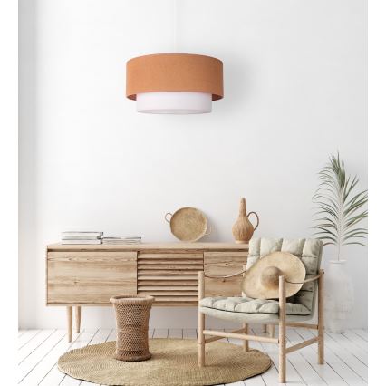 Duolla - Lestenec na vrvici BOHO 1xE27/40W/230V pr. 45 cm bež/bela