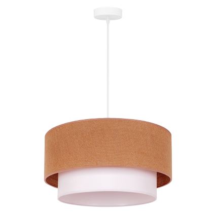 Duolla - Lestenec na vrvici BOHO 1xE27/40W/230V pr. 45 cm bež/bela