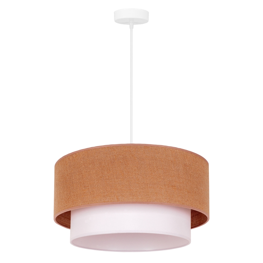 Duolla - Lestenec na vrvici BOHO 1xE27/40W/230V pr. 45 cm bež/bela